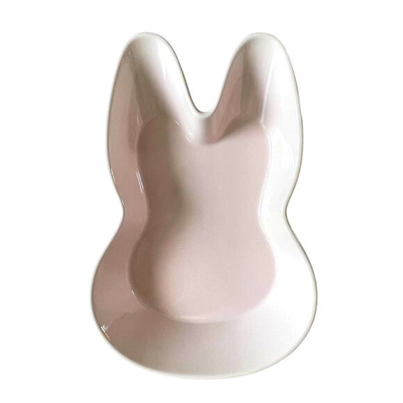 ZRIKE Bunny Shaped Baker 12in Pink Ceramic Spring Easter NEW - Picture 2 of 10